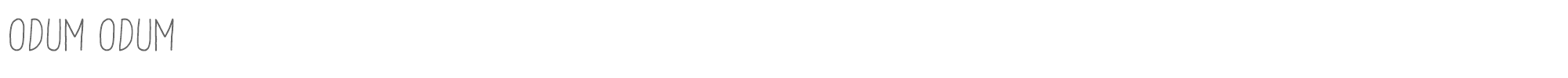 Sample characters Odum Odum Font